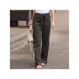 Spring Summer Cotton and Linen Casual Pants