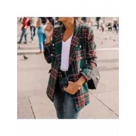 Double-Breasted Grid Lapel Suit