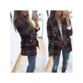 Double-Breasted Grid Lapel Suit