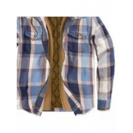 Men's Fall & Winter Casual Checkered Hooded Fake Two Casual Jackets