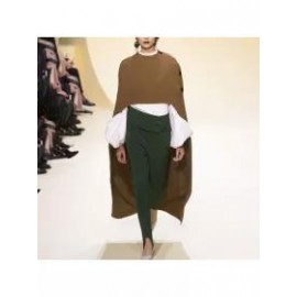 Fashion Solid Color Cloak Coat