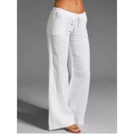 Women's Casual Pants Solid Color Loose Slacks