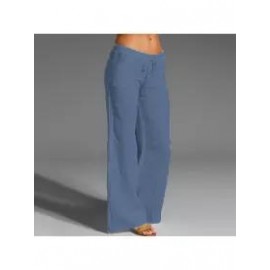 Women's Casual Pants Solid Color Loose Slacks