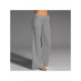Women's Casual Pants Solid Color Loose Slacks