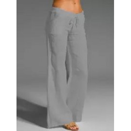 Women's Casual Pants Solid Color Loose Slacks