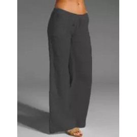 Women's Casual Pants Solid Color Loose Slacks
