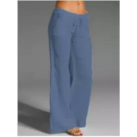 Women's Casual Pants Solid Color Loose Slacks