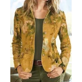 Single-breasted Double-pocket Printed Balzer