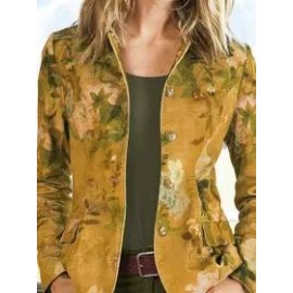 Single-breasted Double-pocket Printed Balzer