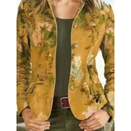 Single-breasted Double-pocket Printed Balzer