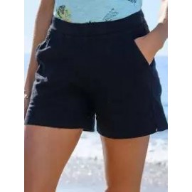 Pure Color Pocket Casual Shorts