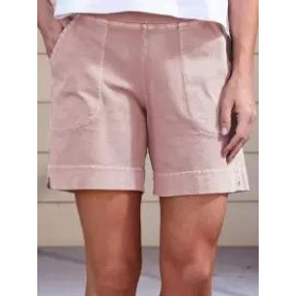 Pure Color Pocket Casual Shorts