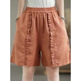 Vintage Casual Elastic Shorts