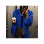 New Women Fashion Fur Leather Jacket Coat
