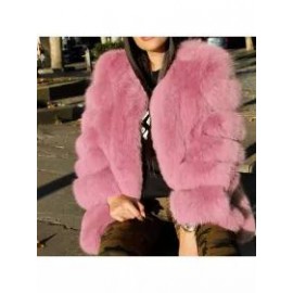 New Women Fashion Fur Leather Jacket Coat