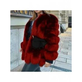 New Women Fashion Fur Leather Jacket Coat