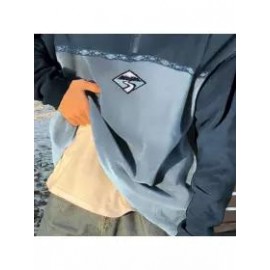 Retro Men's Contrast Color Stitching Casual Polos Sweater