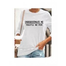 Letters Printed Round Neck Sweatshirt