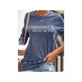 Letters Printed Round Neck Sweatshirt