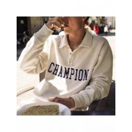 Champion Long Sleeve Lapel Sweatshirt