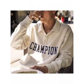 Champion Long Sleeve Lapel Sweatshirt