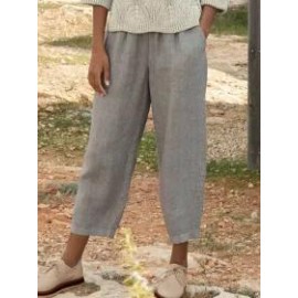 Fashion Loose Cotton Linen Straight Pants