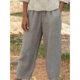 Fashion Loose Cotton Linen Straight Pants