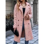 Casual Loose Solid Lamb Wool Double Breasted Coat