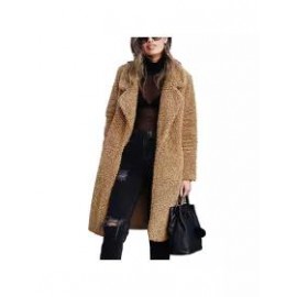 Casual Solid Color Long-sleeved Lapel Plush Coat