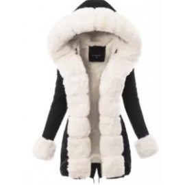 Hooded Coat Fur Collar Cotton Coat