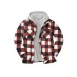Mens Winter Plaid Thick Casual Jacket