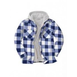 Mens Winter Plaid Thick Casual Jacket