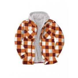 Mens Winter Plaid Thick Casual Jacket