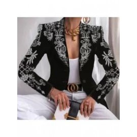 Fashion All-match Printed Blazer