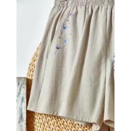 Womens Dandelion Printed Casual Shorts