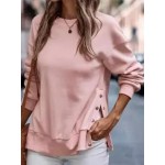 Round Neck Loose Casual Long Sleeve Sweatshirt