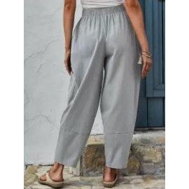 Womens floral print casual trousers