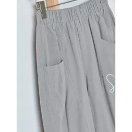Womens floral print casual trousers