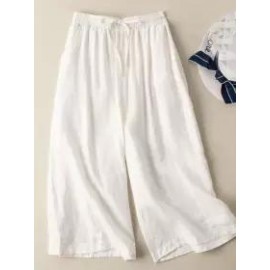Casual Loose Solid Color Elastic Pants
