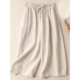 Casual Loose Solid Color Elastic Pants