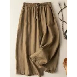 Casual Loose Solid Color Elastic Pants