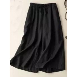 Casual Loose Solid Color Elastic Pants