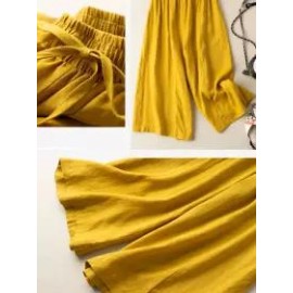 Casual Loose Solid Color Elastic Pants