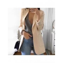 Fashion Pure Colour Long Sleeve Bodycon Blazer