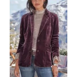 Elegant vintage velvet blazer jacket