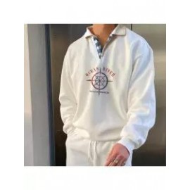 Retro Men's Polos Casual Sweatshirt