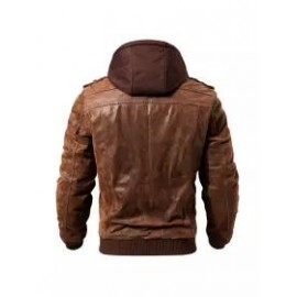 Mens Outdoor Cold-proof Motorcycle Leather Jacket