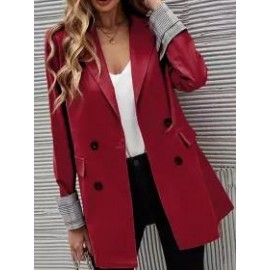 Autumn/Winter Solid Color Lapel Button Slim Fit Blazer
