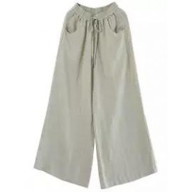 Literary Cotton And Linen Loose Wide-Leg Pants