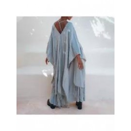 Women's Bohemian Sky Blue Cape Robe